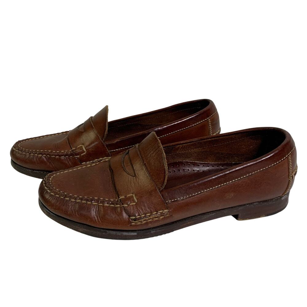COLE HAAN COUNTRY Loafer Penny 9.5 Leather Slip On Moccasin Style Toe Seam Work